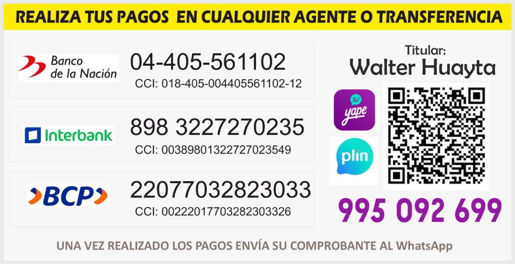 QR Yape y Plin — 995 092 699