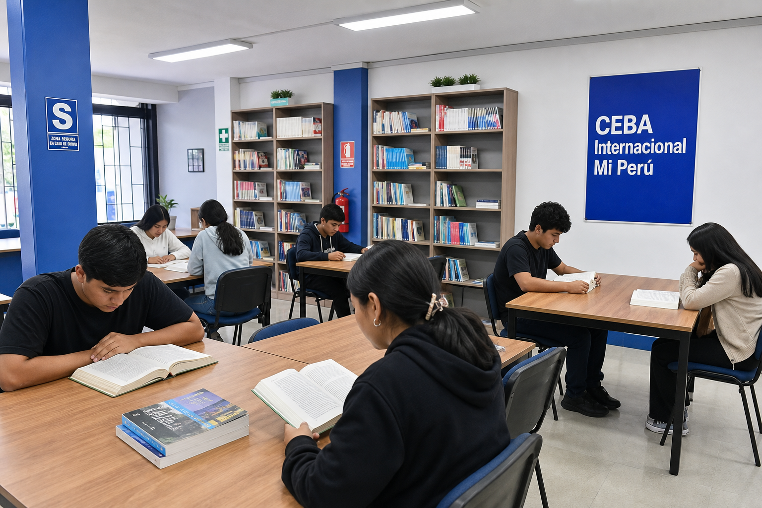 Biblioteca — CEBA Internacional Mi Perú, Huanta